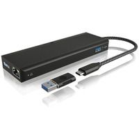 Stacja dokujca IB-DK4080AC 9w1, 2x HDMI & 2x DisplayPoprt, USB, Headset combo, LAN, Power delivery up to 100W