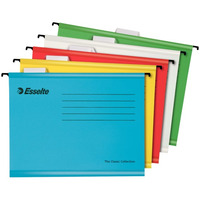 Teczki zawieszane Esselte Classic A4, kolory mix, 10 szt. 93042
