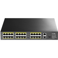 Przecznik FS1026PS1 Switch 24xFE PoE+ 300W 1xSFP