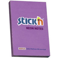 Bloczek STICKN 76X51mm fioletowy neon 100k 21208 STICKN