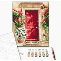 Malowanie po numerach BRUSHME, 40x50 cm, drzwi kwiatowe, 1 szt., w pudełku