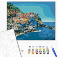 Malowanie po numerach BRUSHME, 40x50 cm, �r�dmorskie wybrze�e, 1 szt., w pude�ku