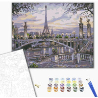 Malowanie po numerach BRUSHME, 40x50 cm, mgła w Paryżu, 1 szt., w pudełku