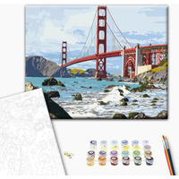 Malowanie po numerach BRUSHME, 40x50 cm, most San Francisco, 1 szt., w pudełku