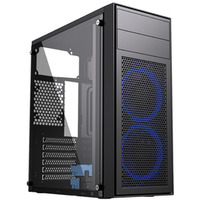 Obudowa Midi Tower Fornax M100B ATX niebiesie wentylatory Czarna