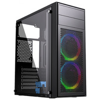 Obudowa Midi Tower Fornax M100RGB ATX wentylatory RGB Czarna