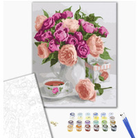 Malowanie po numerach BRUSHME, 40x50 cm, fioletowa martwa natura, 1 szt., w pudełku