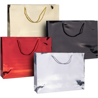 Torebka na prezenty DONAU HOME, laminowana, 40x30x10cm, caoroczna, z rczk, mix kolorw