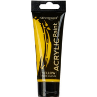 Farba akrylowa KEYROAD, 75ml, tubka, żółta
