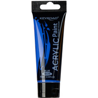 Farba akrylowa KEYROAD, neonowa, 75ml, tubka, niebieska