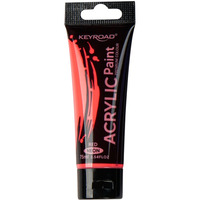 Farba akrylowa KEYROAD, neonowa, 75ml, tubka, czerwona