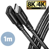 BUCM32-CF10AB Kabel przedłużacz Gen2 USB-C - USB-C, 1m, 5A, 20Gbps, PD 240W, oplot, czarny