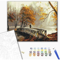 Malowanie po numerach BRUSHME, 40x50 cm, jesienna mgła, 1 szt., w pudełku