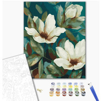 Malowanie po numerach BRUSHME, 40x50 cm, delikatno kwiatw, 1 szt., w pudeku