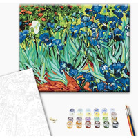 Malowanie po numerach BRUSHME, 40x50 cm, Irysy Van Gogh, 1 szt., w pudeku
