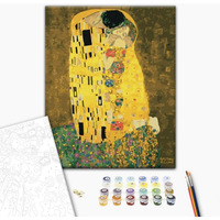 Malowanie po numerach BRUSHME, 40x50 cm, Pocaunek Gustav Klimt, 1 szt., w pudeku