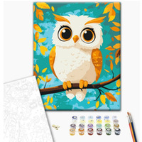Malowanie po numerach BRUSHME, 30x40 cm, kids, sowa, 1 szt