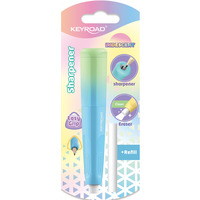 Temperwka plastikowa KEYROAD, z gumk, opalizujca, pojedyncza, blister, mix kolorw