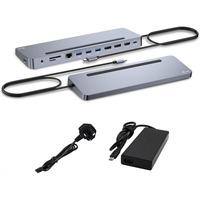 Stacja dokujca USB-C Metal Ergonomic 4K 3x Display Docking Station PD 100W + i-tec Universal Charger 100W (bundle)