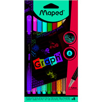 Cienkopis GRAPH PEPS DECO 8 szt blister Maped 749048 (X)