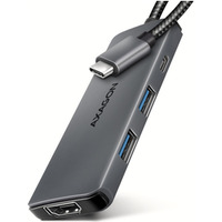 HMC-5H8K Wieloportowy hub USB 5in1, 5Gbps, 2x USB-A, 1x USB-C, HDMI 8K/30Hz, PD 100W, 15cm USB-C kabel