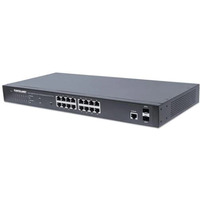 Przecznik Gigabit zarzdzalny 16x RJ45 PoE+/2 sloty SFP