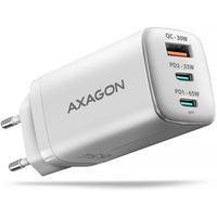 ACU-DPQ65W Ładowarka sieciowa GaN 65W, 3x port (USB-A + dual USB-C) PD3.0/QC4+/PPS/Apple, biała