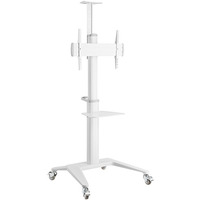 Stojak Aluminiowy pod telewizor mobilny biay 37-70 cali