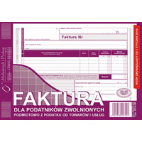 203-3E Faktura dla podatnikw zwolnionych z VAT A5 (o+1k) MICHALCZYK