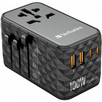 Adapter podrny UTA-06 32121 adowarka GaN PD 100W, QC 4+, 2x USB-C, 2x USB-A, 180 krajw
