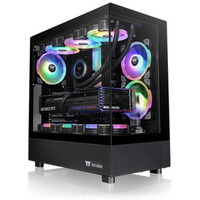 Obudowa View 270 Tempered Glass, szklany bok, CT140 Fan - Czarna
