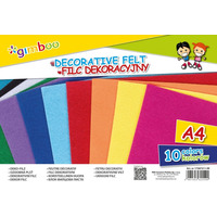 Filc dekoracyjny GIMBOO, A4, w folii, mix kolorw