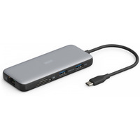 Stacja dokujca USB-C 8 portowa, max. 4K/60Hz z HDR, HDMI, max. 2 monitory MST, USB-A 3.2 Gen2, Gigabit Ethernet, SD/Micro SD, PD 100W