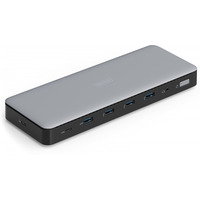 Stacja dokujca USB-C 13 portowa, max. 4K/60Hz z HDR, HDMI, DP, max. 3 monitory (MST), USB-C 3.2 Gen2, Gigabit Ethernet (max. 2.5G), DC 150W