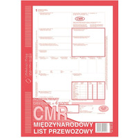800-2 CMR midzynarodowy list przewozowy (1+4), A4 80 kartek, MICHALCZYK&PROKOP