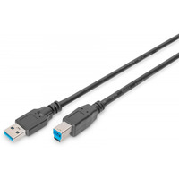 Kabel poczeniowy USB 3.0 typ USB A/USB B M/M, 1.8m, czarny