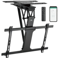 Sufitowy elektryczny uchwyt do TV MC-490 obsuga TUYA, max VESA 600x400, obrt 90st. 32-75´, max 35 kg