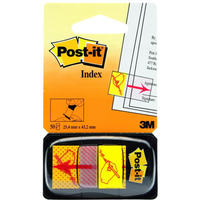 Zakadki indeksujce POST-IT z nadrukiem rka+owek (680-31), PP, 25, 4x43, 2mm, 50 kart