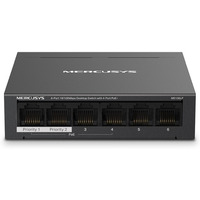 Przecznik Mercusys 6-Port 10/100 Mbps Desktop Switch with 4-Port PoE+ PORT: 4 10/100 Mbps PoE+ Ports, 2 10/100 Mbps Non-PoE Ports