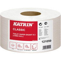 Papier toaletowy, due rolki KATRIN CLASSIC Gigant S 2 130, 121050, opakowanie: 12 rolek