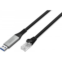 Kabel adapter USB-A - RJ45 Kat. 6A S/FTP, 1 Gbit/s, USB 3.2 Gen1, LSZH, 3m