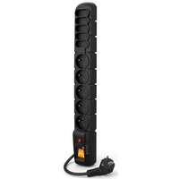 Listwa zasilajca S10 1.5m 10 gniazd Czarna