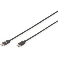 Kabel połączeniowy USB 2.0 HighSpeed Typ USB C/USB C M/M 1, 8m Czarny