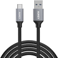 CB-CD3 kabel USB-C - USB-A 2m 60W PD 3A 20V nylonowy oplot czarny
