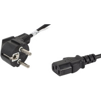 Kabel zasilajcy CEE 7/7 - IEC 320 C13 1.8M czarny