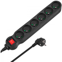 Listwa zasilajca 6g 3m MCE187 2300W czarna