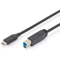 Kabel połączeniowy USB 3.0 SuperSpeed 5Gbps Typ USB C/B M/M Power Delivery czarny 1.8m
