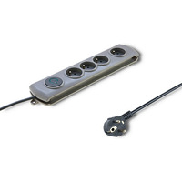 Listwa antyprzepięciowa Quick Switch, 4 gniazda, 1, 5m, szara