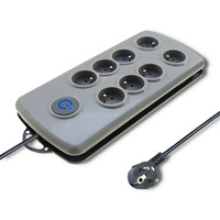 Listwa antyprzepięciowa Quick Switch, 8 gniazd, 2, 5m, szara