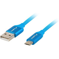 Kabel Premium USB micro BM - AM 2.0 1m niebieski QC 3.0